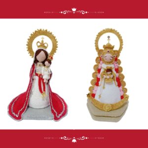 crochet Virgin Mary of the rosary with Jesus