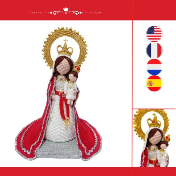 crochet Virgin Mary of the rosary with Jesus