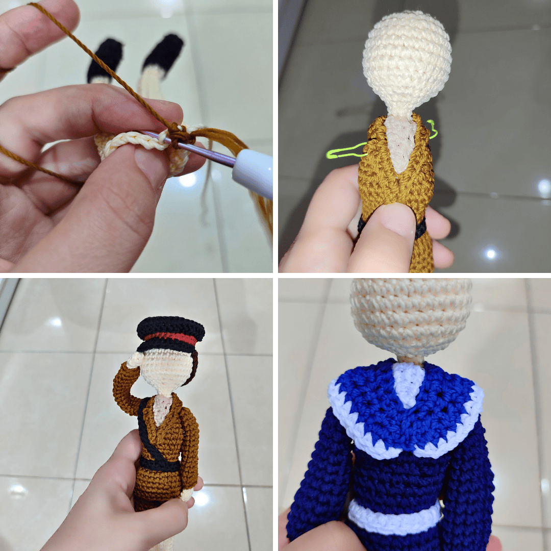 Just a collage of picture I took while making the pattern
