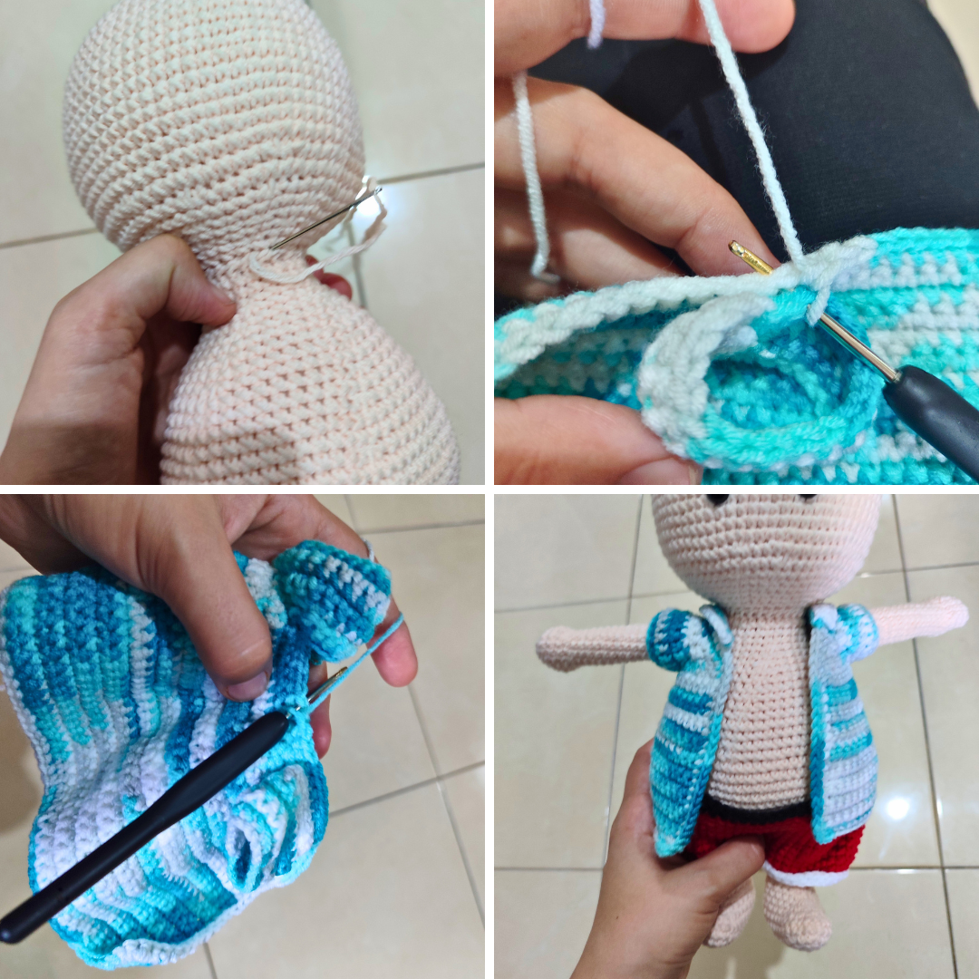 Just a collage of picture I took while making the pattern
