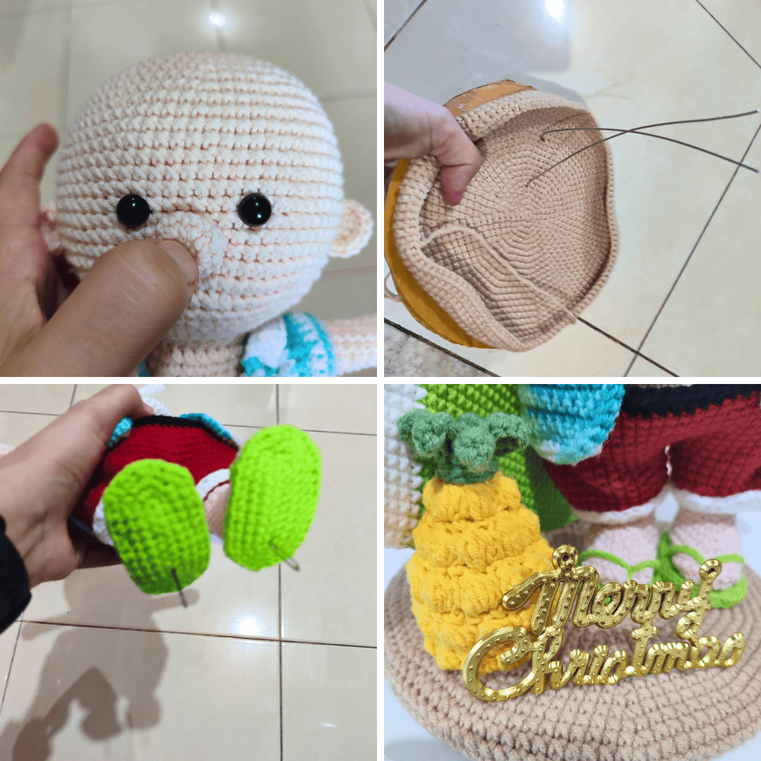 Just a collage of picture I took while making the pattern
