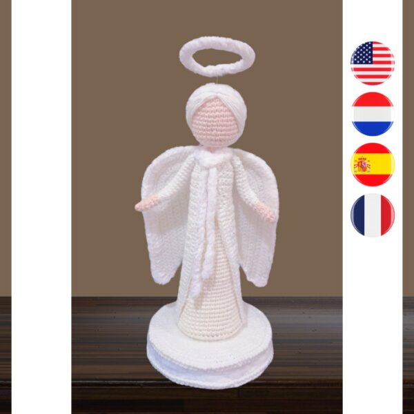 white crochet angel