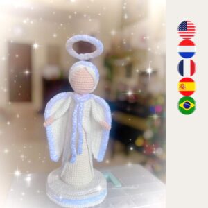 crochet white Christmas angel