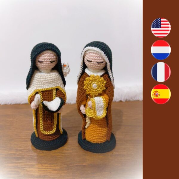 crochet St Clara and St Teresa of Avila