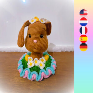 crochet Easter bunny head