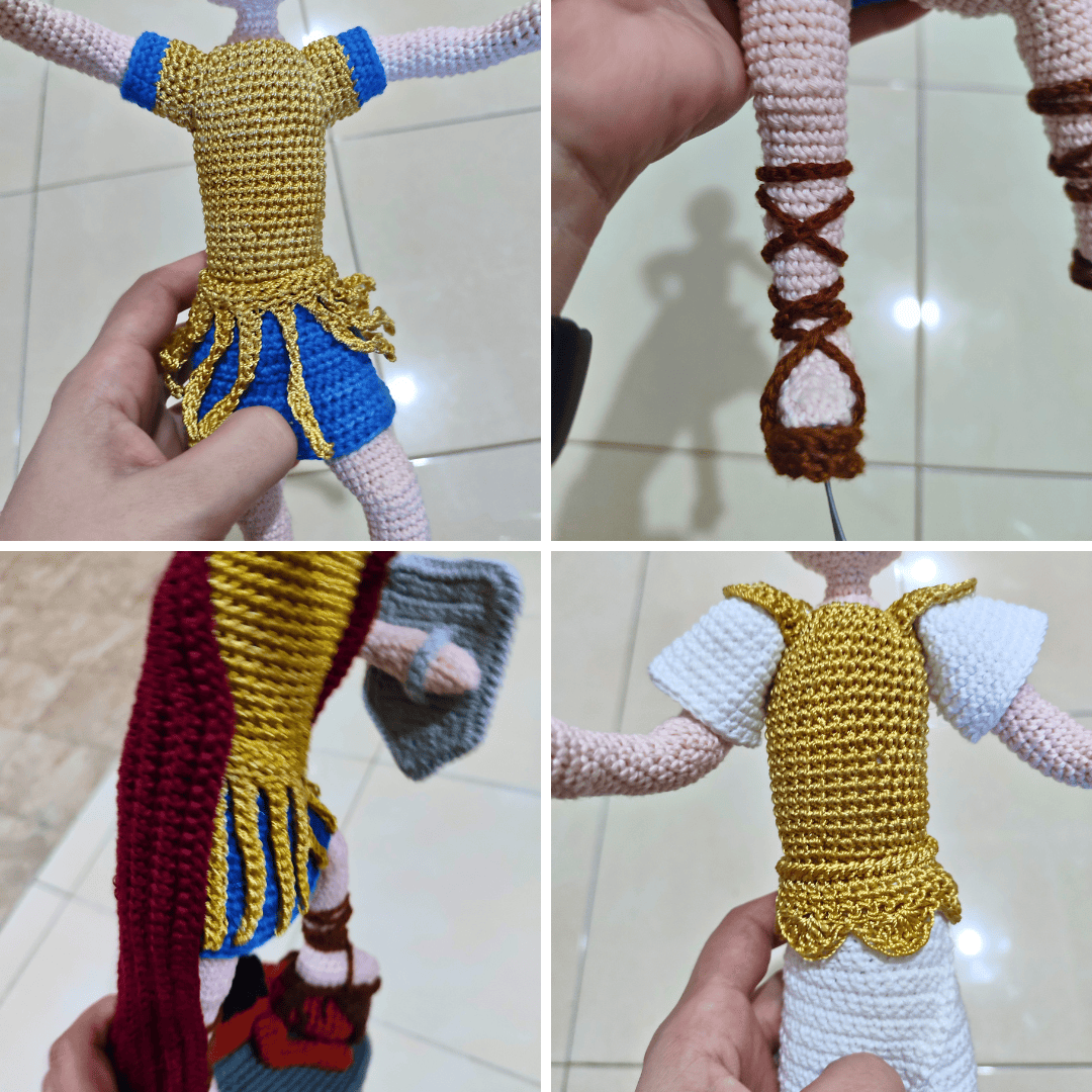 Just a collage of picture I took while making the pattern
