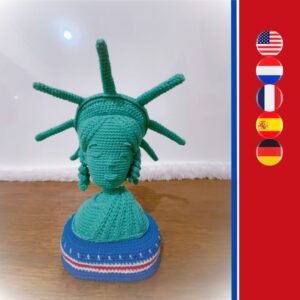 crochet Lady Liberty bust