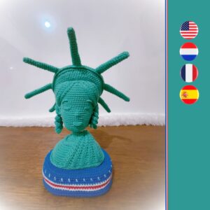 crochet statue of liberty crochet lady Liberty bust