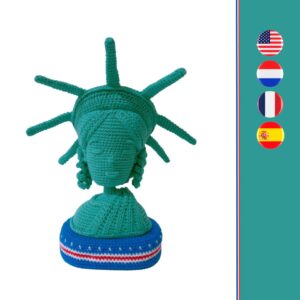 crochet statue of liberty crochet lady Liberty bust