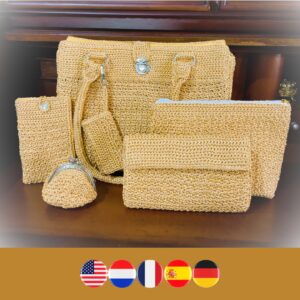 crochet handbag set
