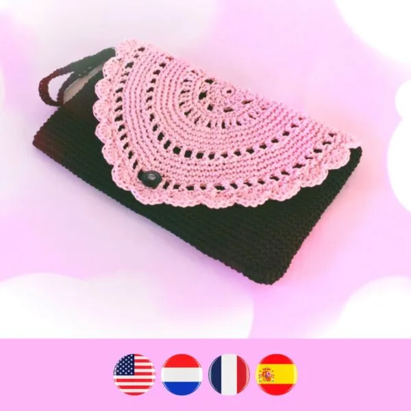 crochet clutch purse bag