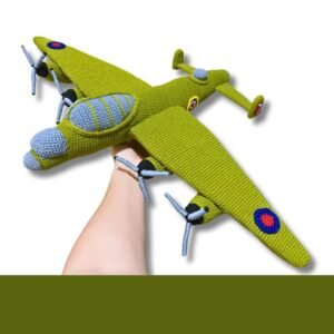 crochet World War bomber plane