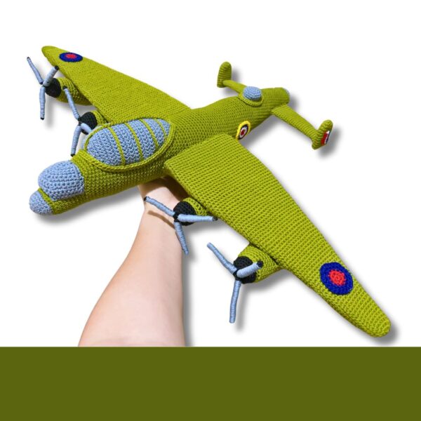 crochet World War bomber plane