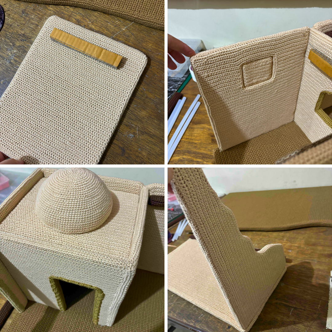 Just a collage of picture I took while making the pattern