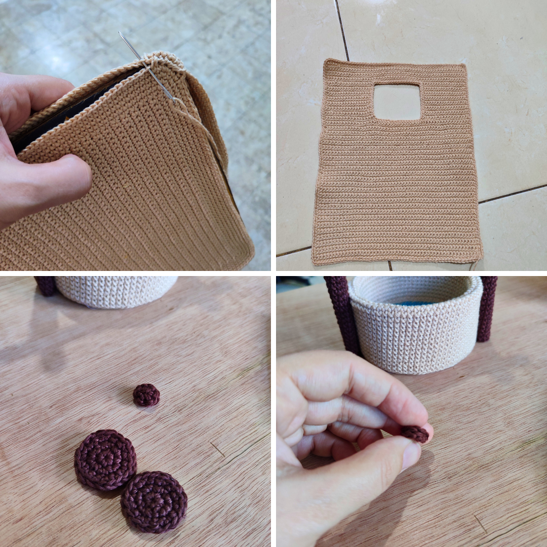 Just a collage of picture I took while making the pattern