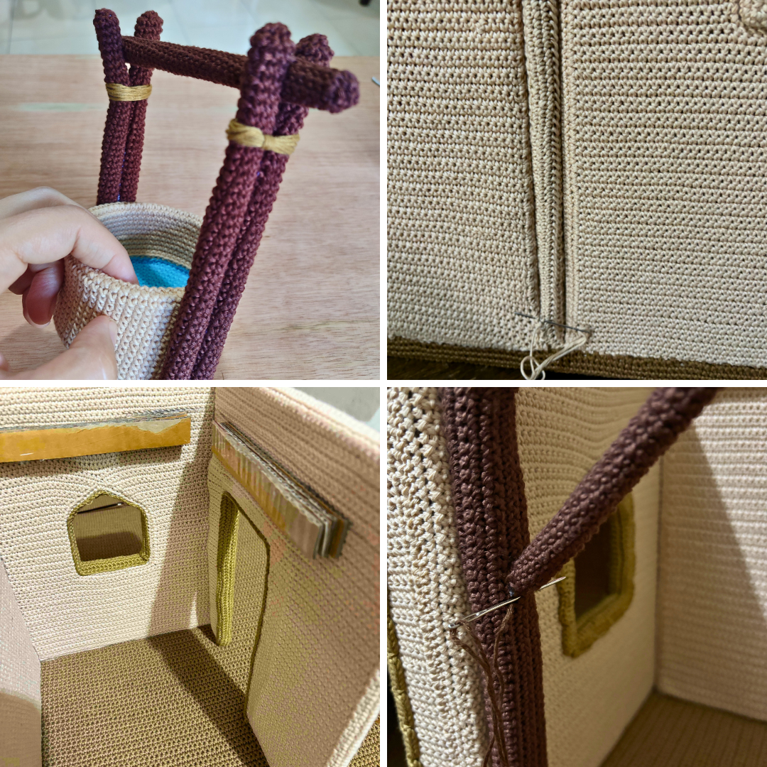 Just a collage of picture I took while making the pattern
