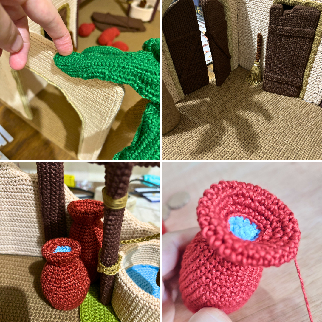 Just a collage of picture I took while making the pattern