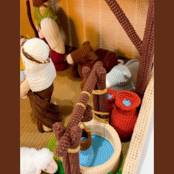 crochet nativity animals