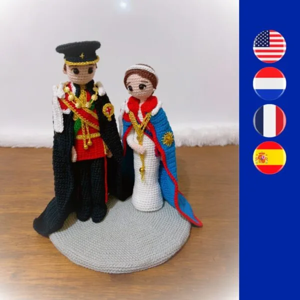 crochet prince and princess of Wales