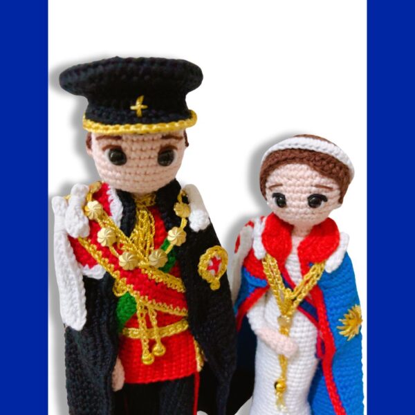 crochet prince and princess of Wales