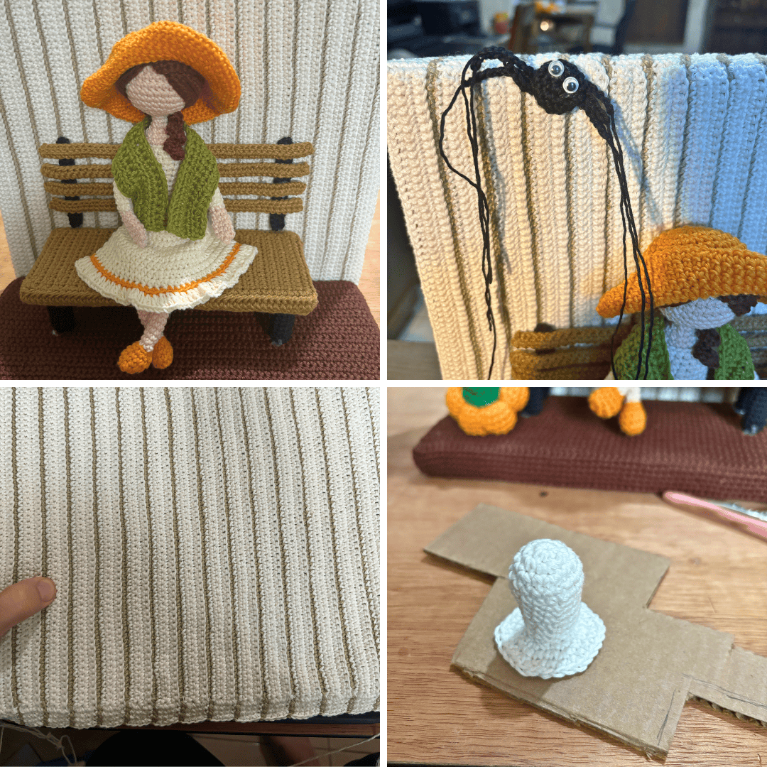 Just a collage of picture I took while making the pattern