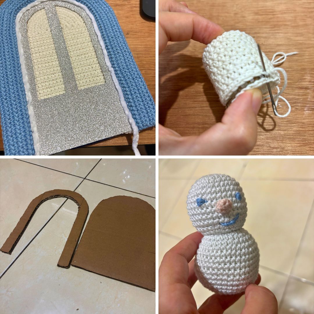 Just a collage of picture I took while making the pattern