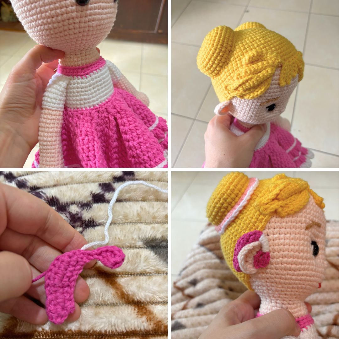 Just a collage of picture I took while making the pattern