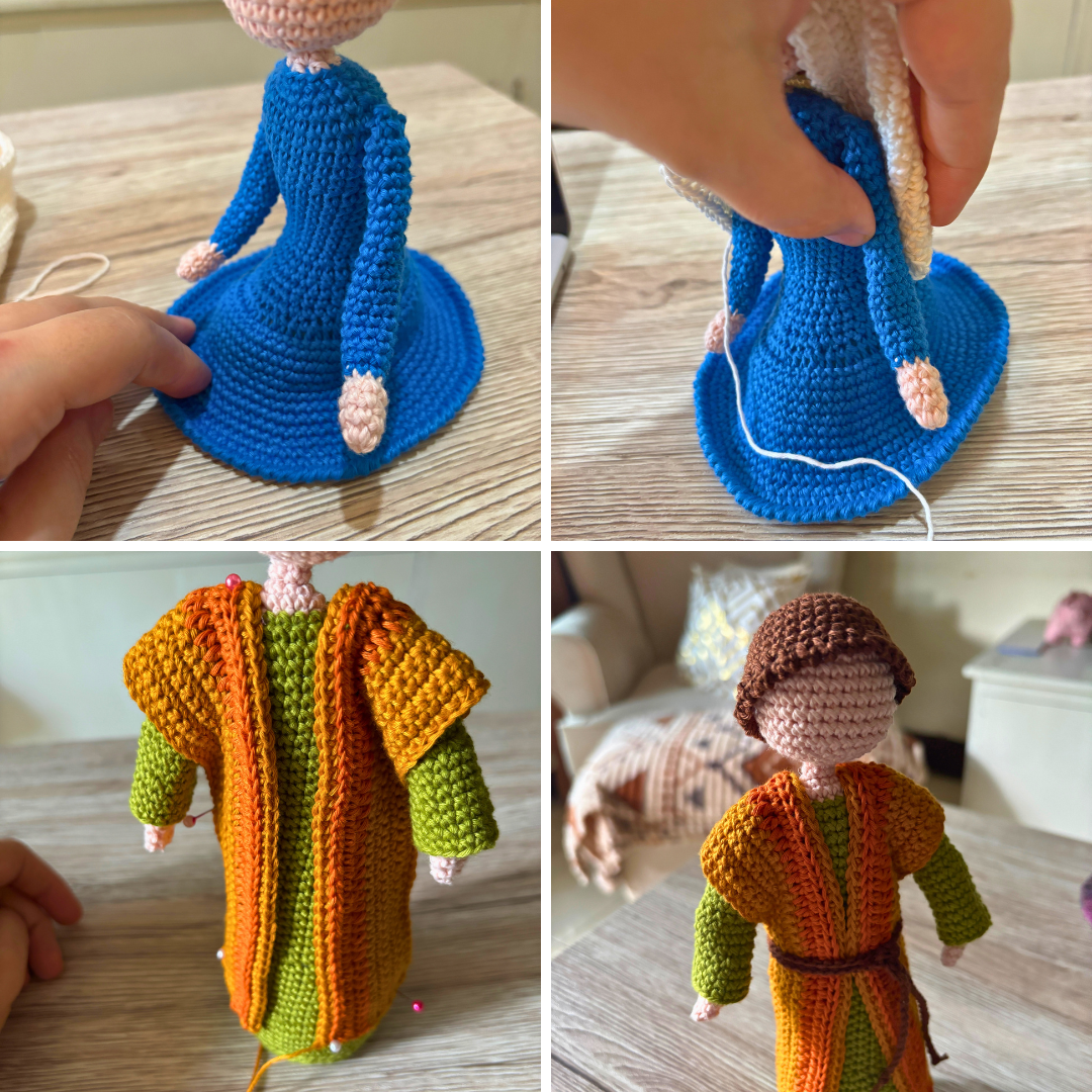 Just a collage of picture I took while making the pattern