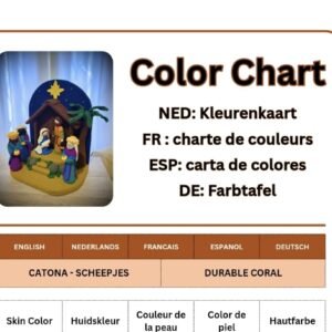 Noche Santa Nativity Set color chart preview
