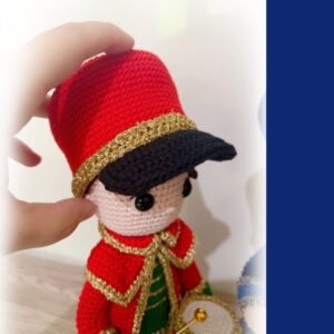 gehaakte kleine drummer jongen poppen