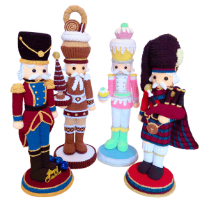 crochet Santa Claus doll and a crochet Mrs Claus doll